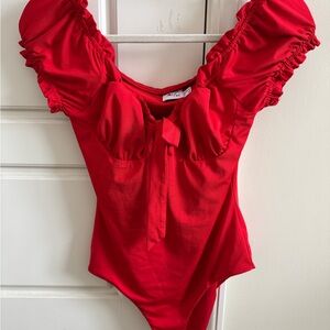 Princess Polly Red Bodysuit